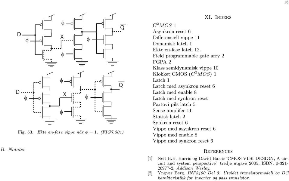 latch 5 Sse amplifer 11 Statisk latch 2 Synkron 6 Vippe med asynkron 6 Vippe med able 8 Vippe med synkron 6 Referces [1] Neil H.E.