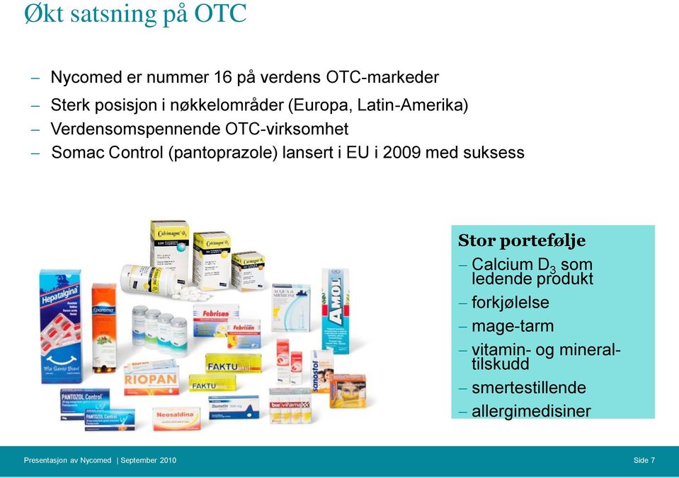 EU i 2009 med suksess Stor portefølje Calcium D 3 som ledende produkt forkjølelse mage-tarm