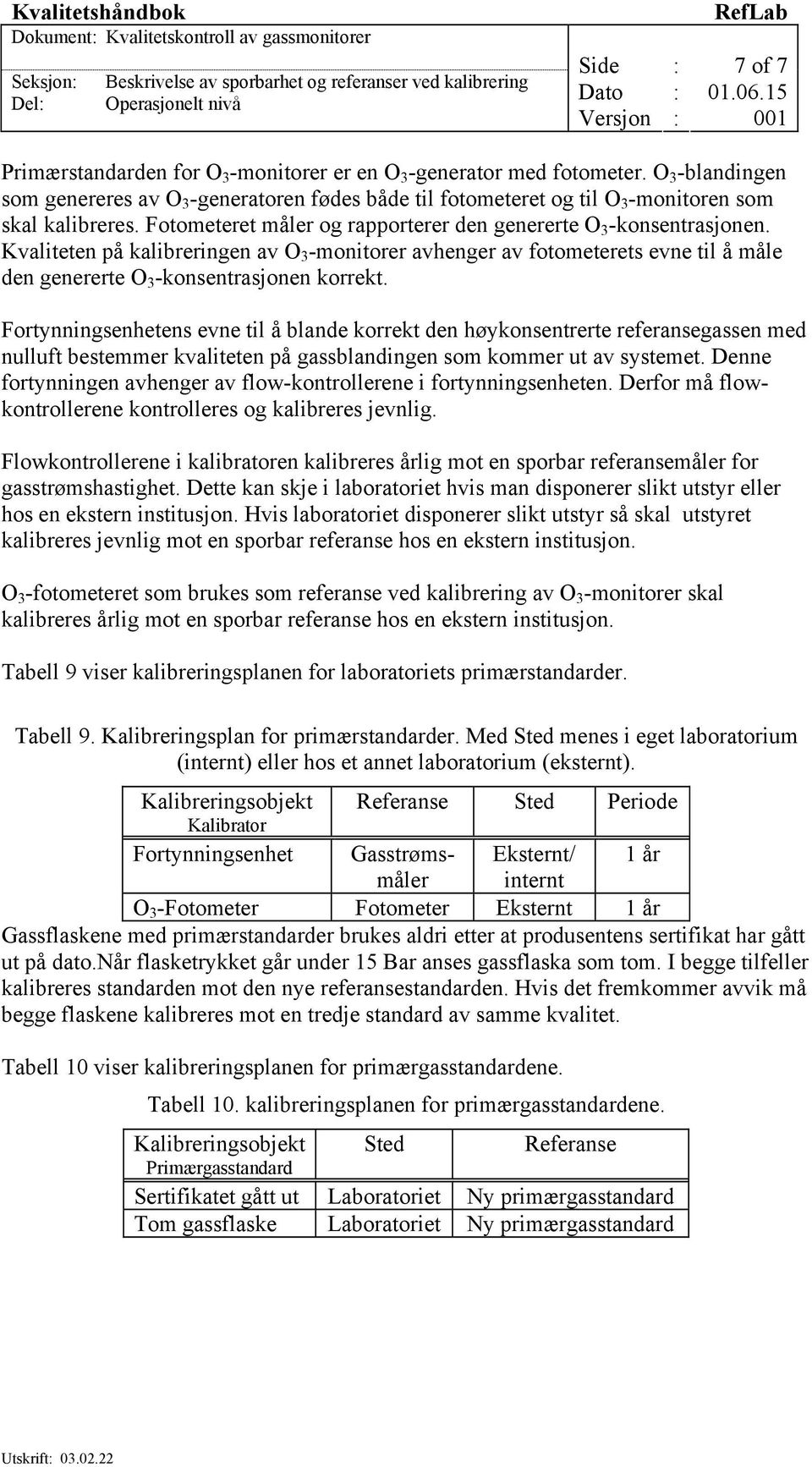 Kvaliteten på kalibreringen av O 3 -monitorer avhenger av fotometerets evne til å måle den genererte O 3 -konsentrasjonen korrekt.