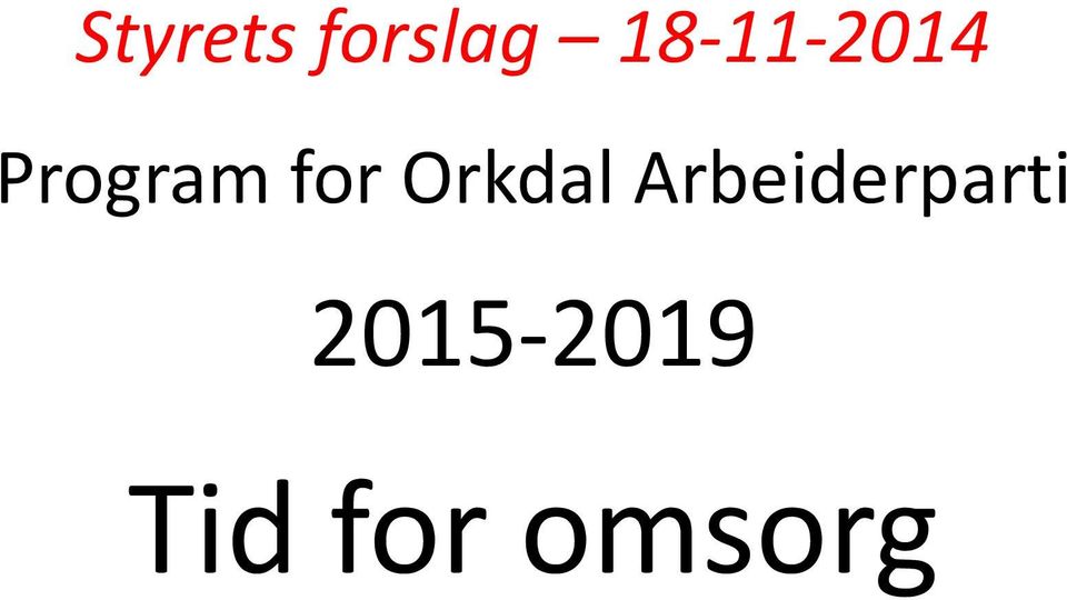 for Orkdal