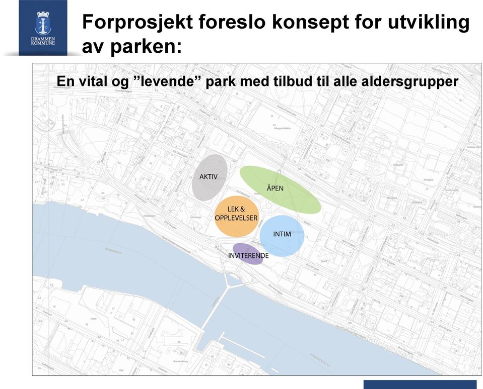 vital og levende park med