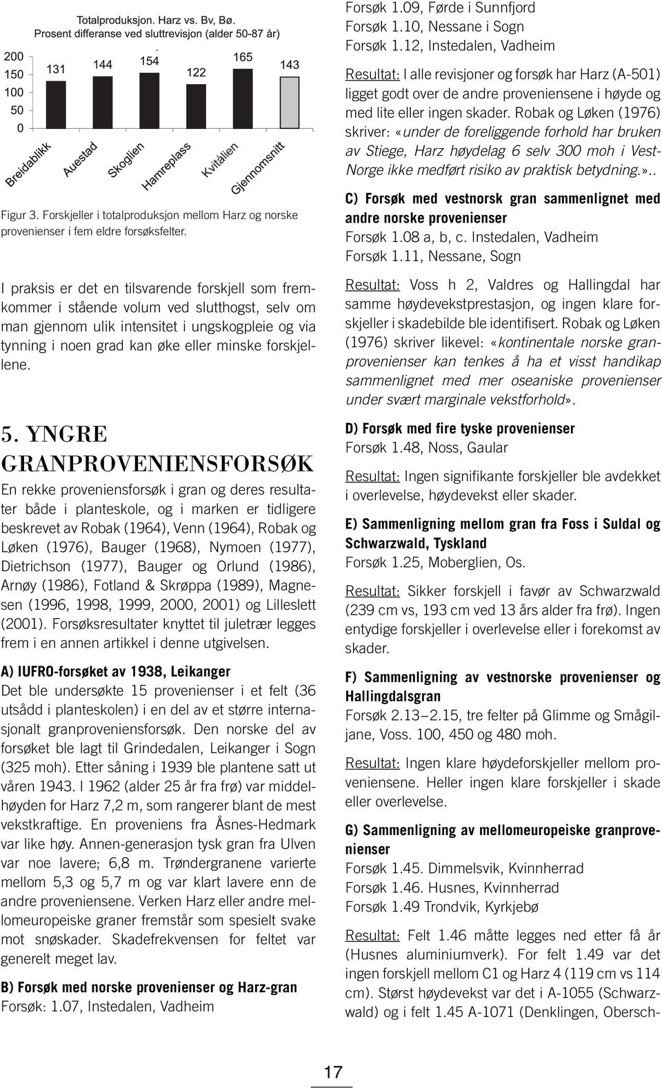 Robak og Løken (1976) skriver: «under de foreliggende forhold har bruken av Stiege, Harz høydelag 6 selv 300 moh i Vest- Norge ikke medført risiko av praktisk betydning.».. Figur 3.