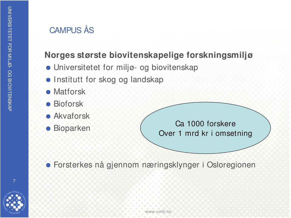 landskap Matforsk Bioforsk Akvaforsk Bioparken Ca 1000 forskere