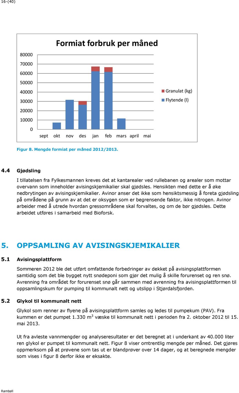 Avinor anser det ikke som hensiktsmessig å foreta gjødsling på områdene på grunn av at det er oksygen som er begrensende faktor, ikke nitrogen.