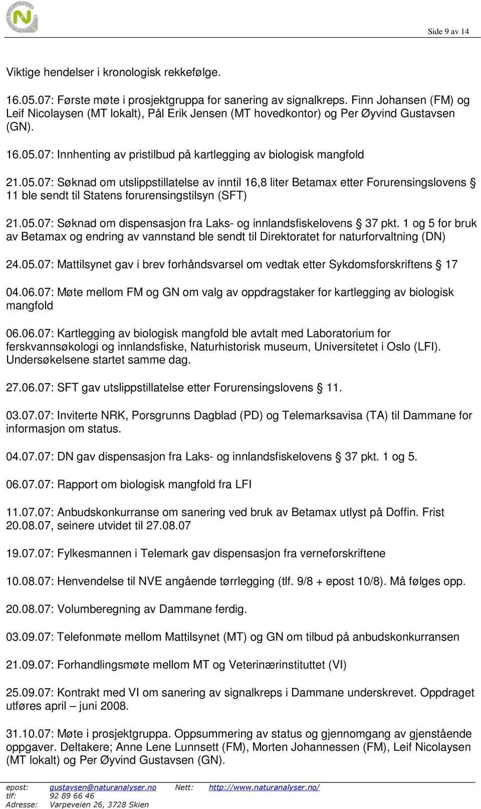 07: Innhenting av pristilbud på kartlegging av biologisk mangfold 21.05.