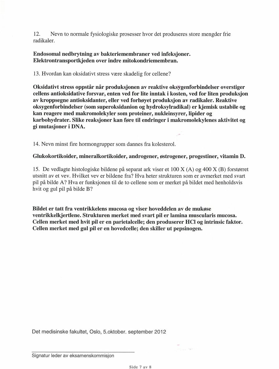 Oksidativt stress oppstår når produksjonen av reaktive oks5~genforbindelser overstiger cellens antioksidative forsvar, enten ved for lite inntak i kosten, ved for liten produksjon av kroppsegne