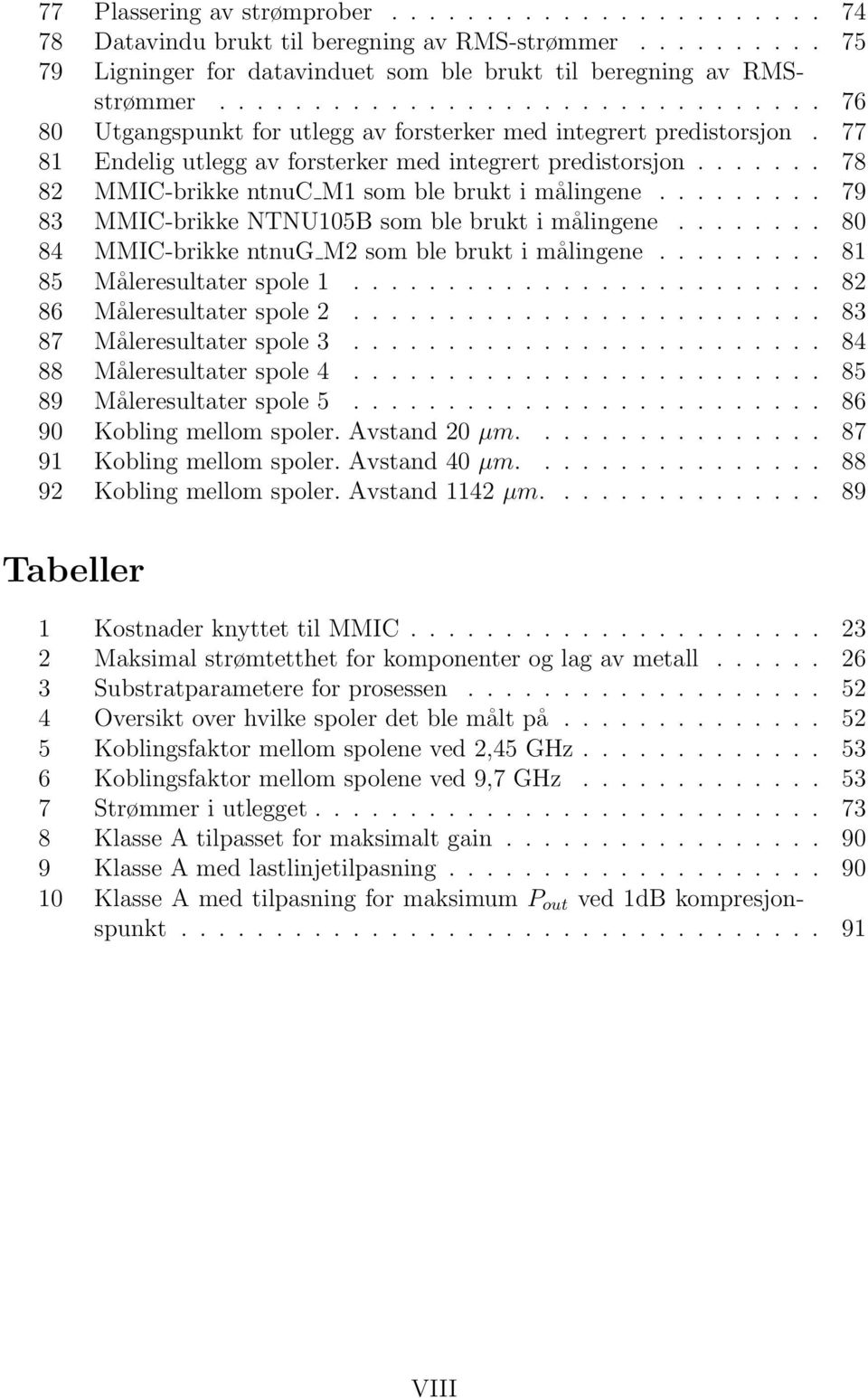 ...... 78 82 MMIC-brikke ntnuc M1 som ble brukt i målingene......... 79 83 MMIC-brikke NTNU105B som ble brukt i målingene........ 80 84 MMIC-brikke ntnug M2 som ble brukt i målingene.