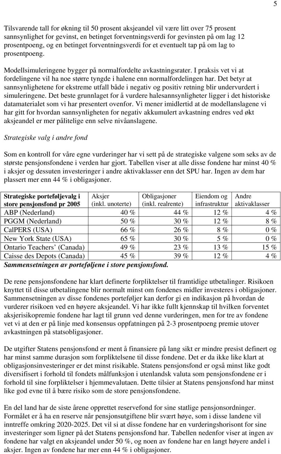 I praksis vet vi at fordelingene vil ha noe større tyngde i halene enn normalfordelingen har.