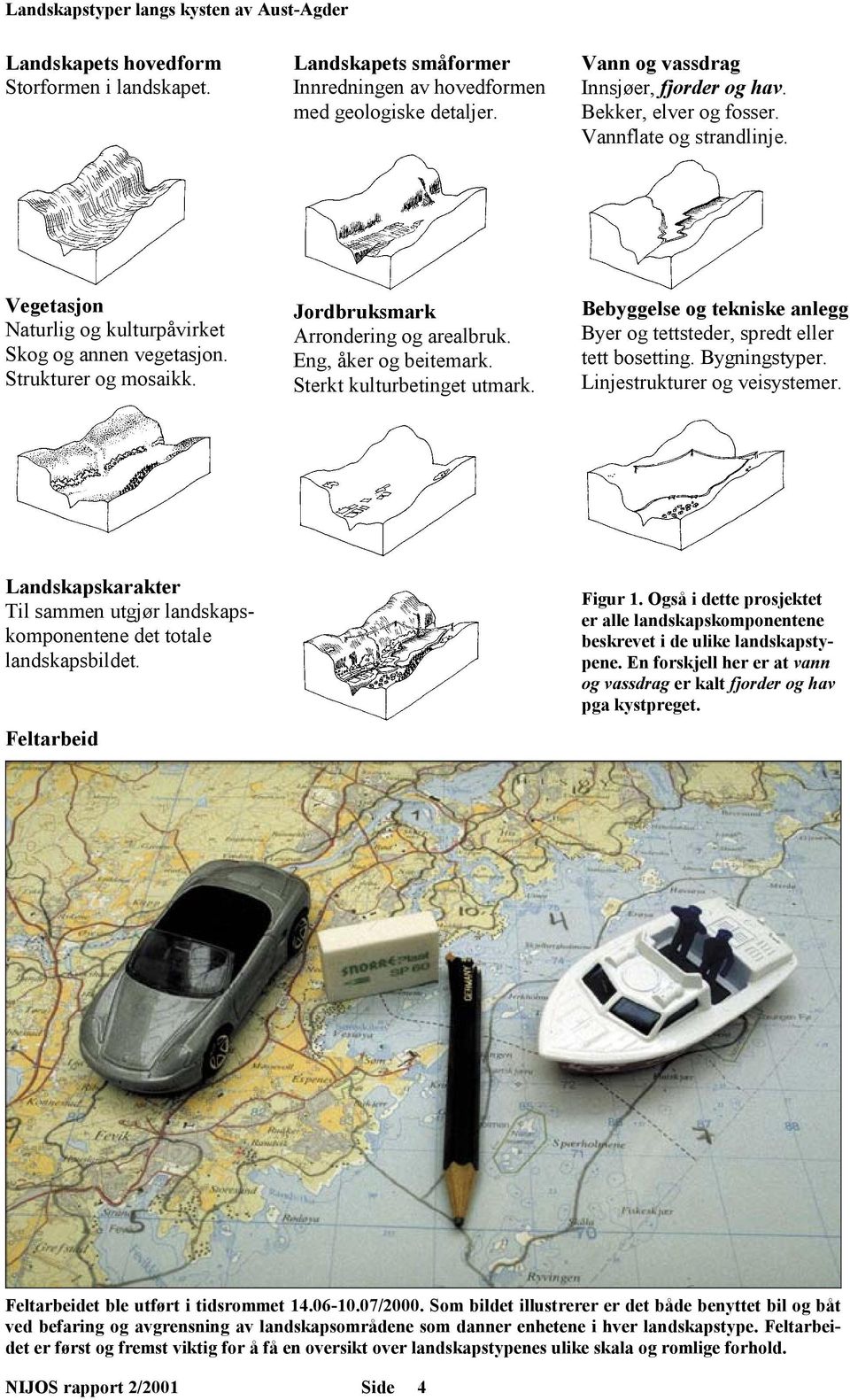 Sterkt kulturbetinget utmark. Bebyggelse og tekniske anlegg Byer og tettsteder, spredt eller tett bosetting. Bygningstyper. Linjestrukturer og veisystemer.