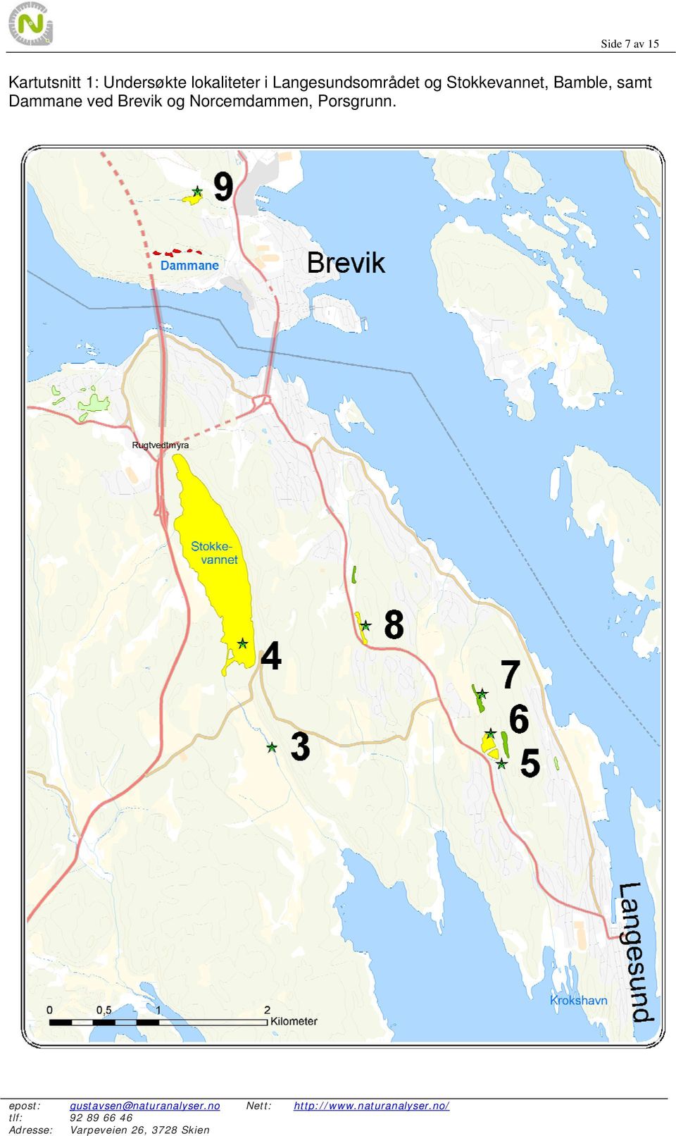 Langesundsområdet og Stokkevannet,