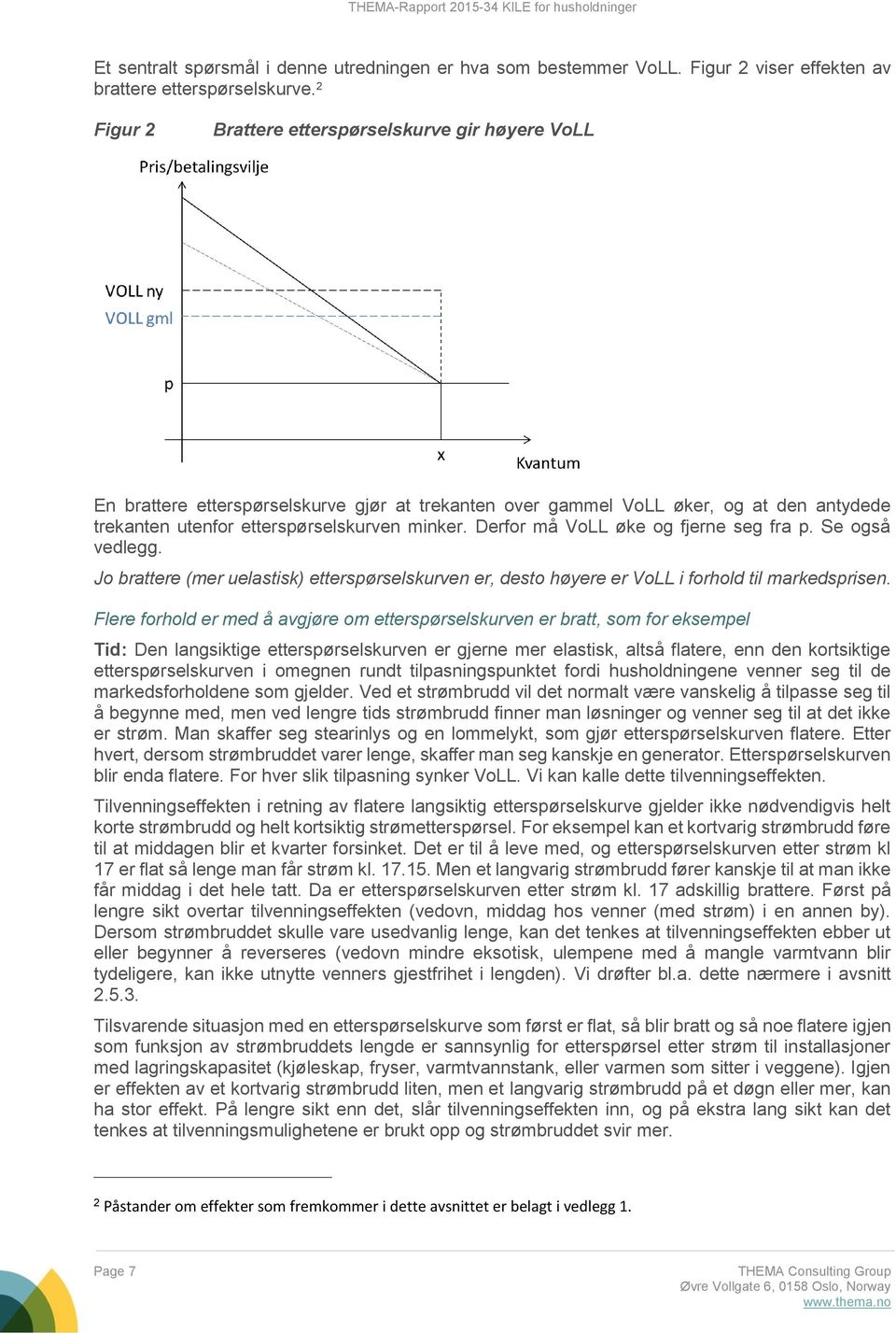 Derfor må VoLL øke og fjerne seg fra p. Se også vedlegg. Jo brattere (mer uelastisk) etterspørselskurven er, desto høyere er VoLL i forhold til markedsprisen.