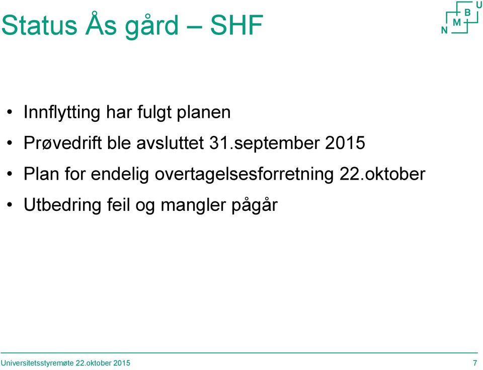 september 2015 Plan for endelig