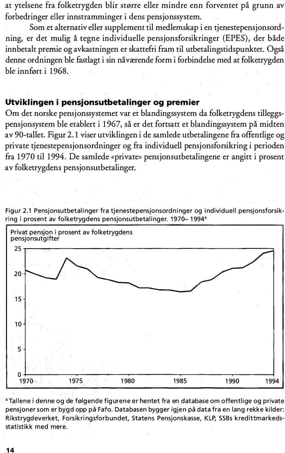 fram til utbetalingstidspunktet. Også denne ordningen ble fastlagt i sin nåværende form i forbindelse med at folketrygden ble innført i 1968.