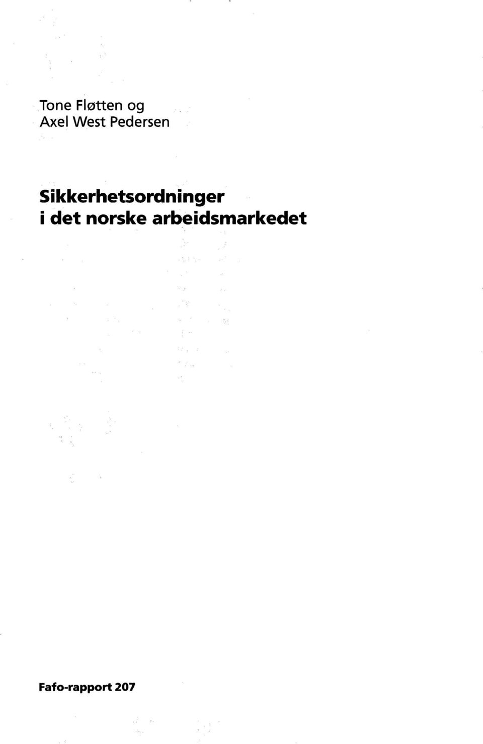 Sikkerhetsordninger i