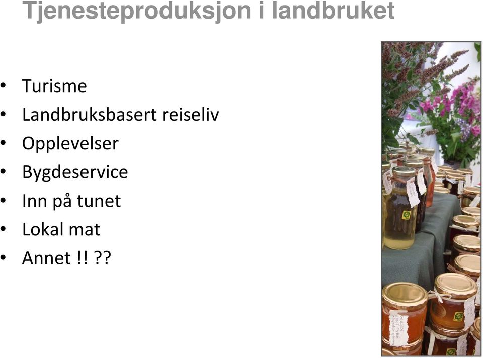 Landbruksbasert reiseliv