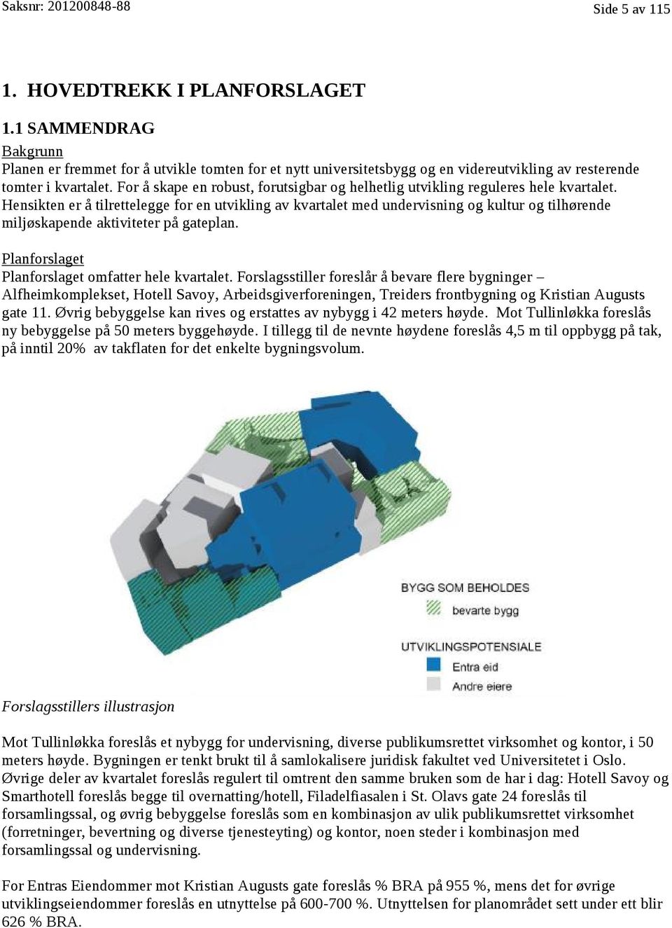 For å skape en robust, forutsigbar og helhetlig utvikling reguleres hele kvartalet.