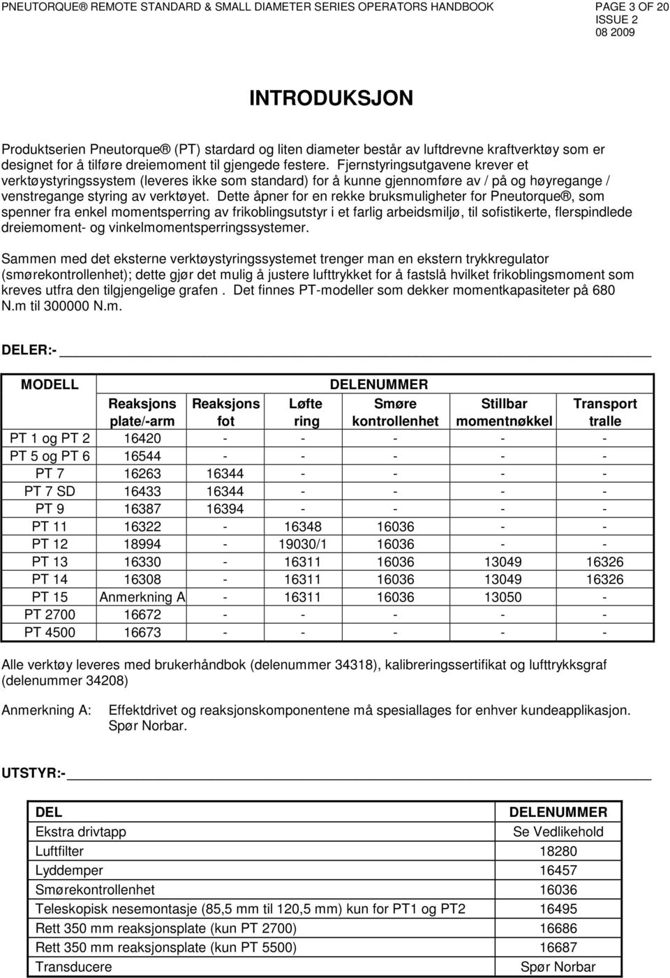 Fjernstyringsutgavene krever et verktøystyringssystem (leveres ikke som standard) for å kunne gjennomføre av / på og høyregange / venstregange styring av verktøyet.