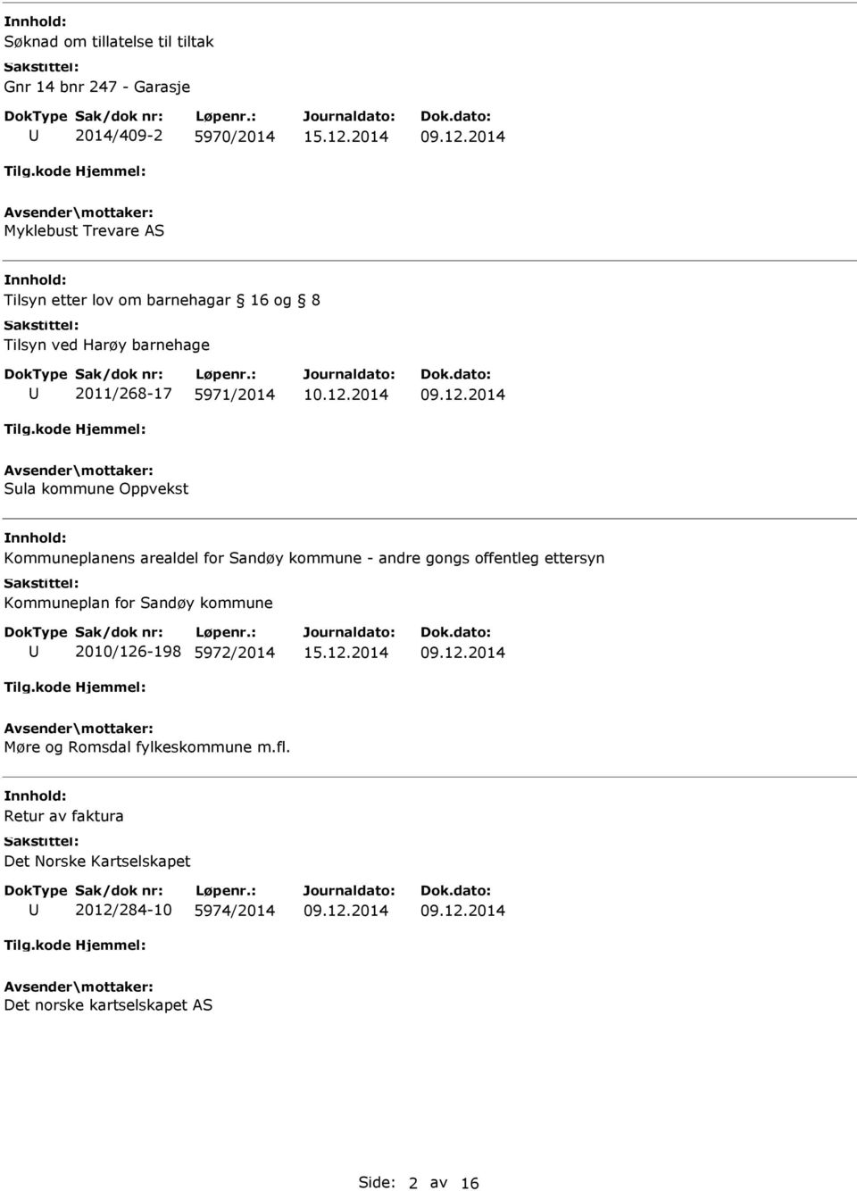 Sandøy kommune - andre gongs offentleg ettersyn Kommuneplan for Sandøy kommune 2010/126-198 5972/2014 Møre og Romsdal