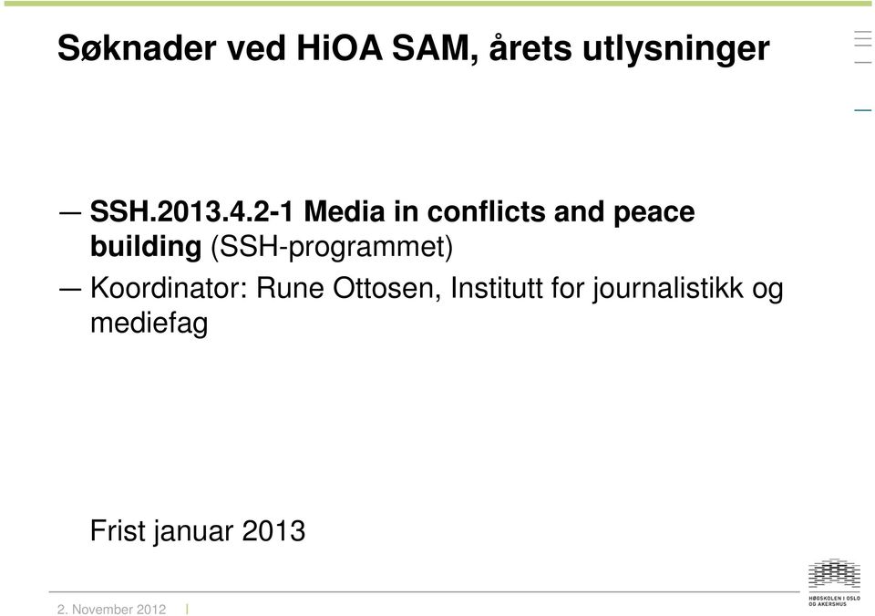 2-1 Media in conflicts and peace building