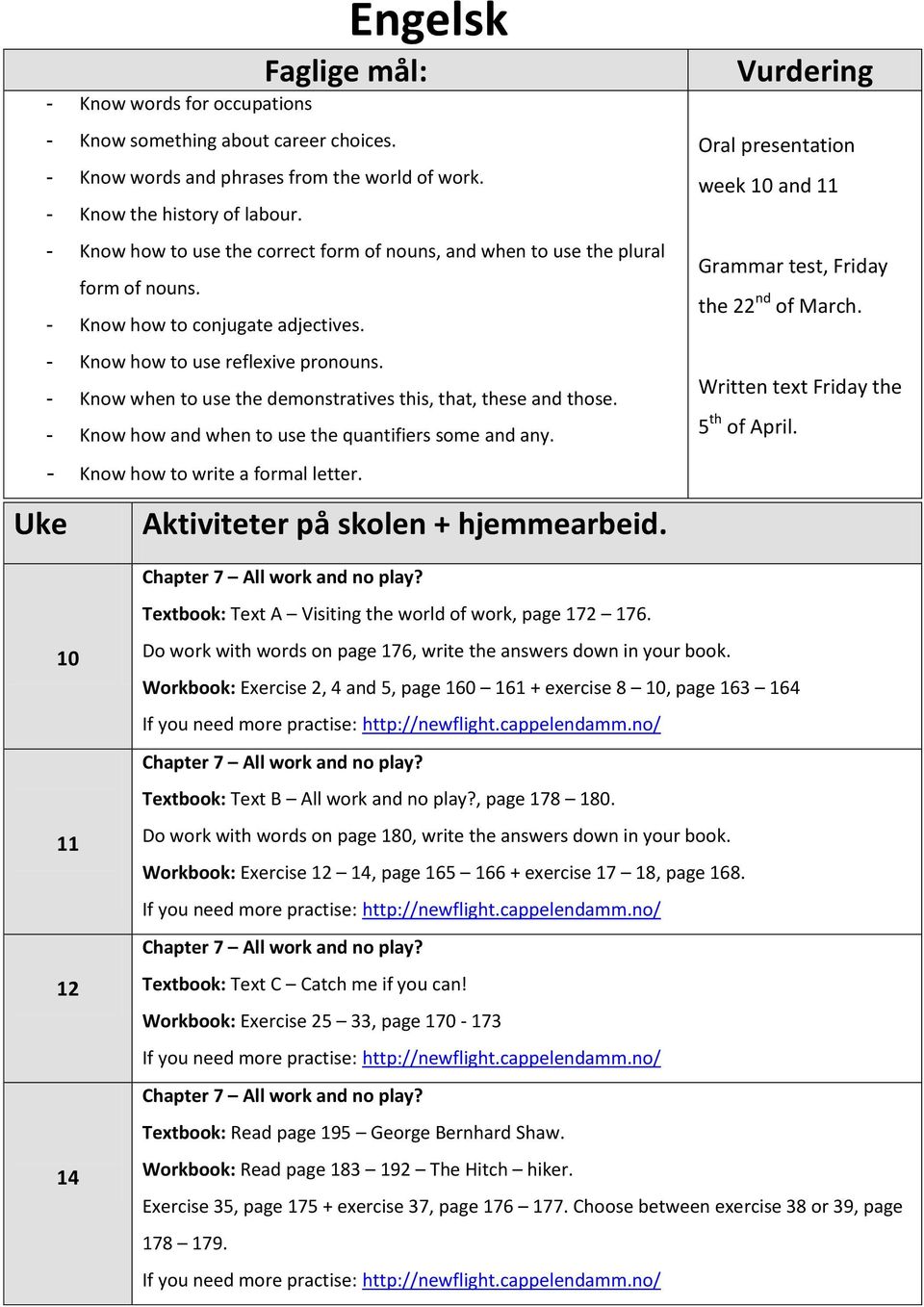 - Know when to use the demonstratives this, that, these and those. - Know how and when to use the quantifiers some and any. - Know how to write a formal letter.