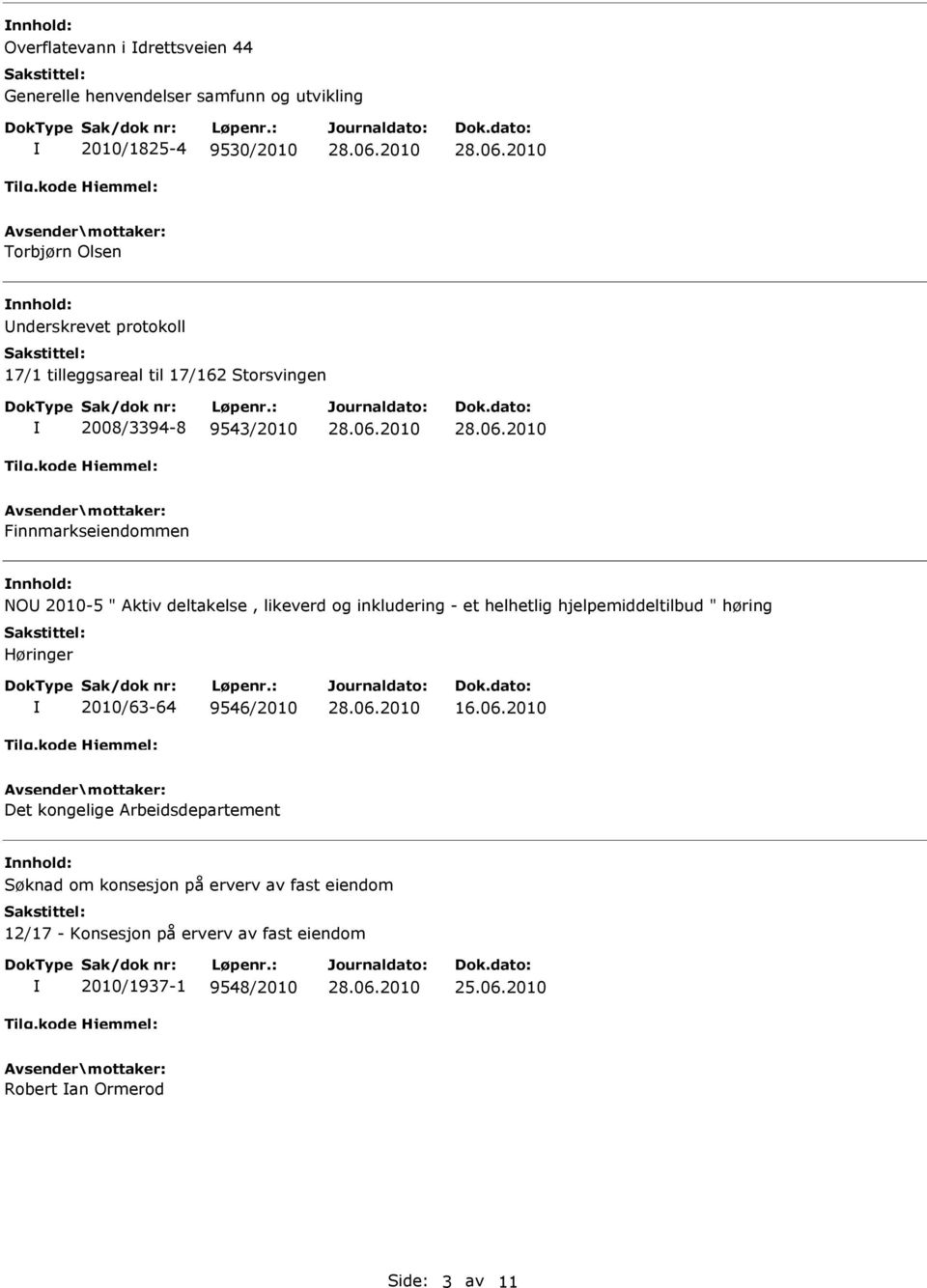 og inkludering - et helhetlig hjelpemiddeltilbud " høring Høringer 2010/63-64 9546/2010 16.06.