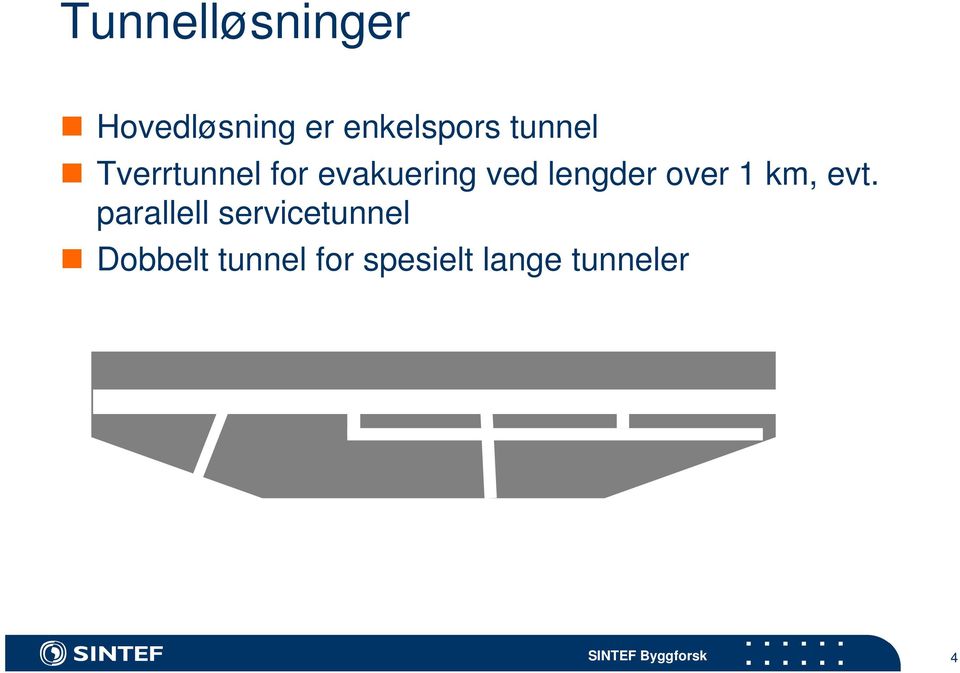 lengder over 1 km, evt.