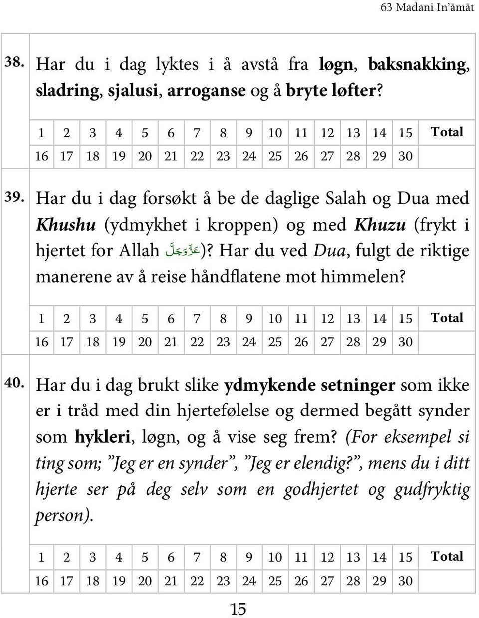 Har du ved Dua, fulgt de riktige manerene av å reise håndflatene mot himmelen? 40.