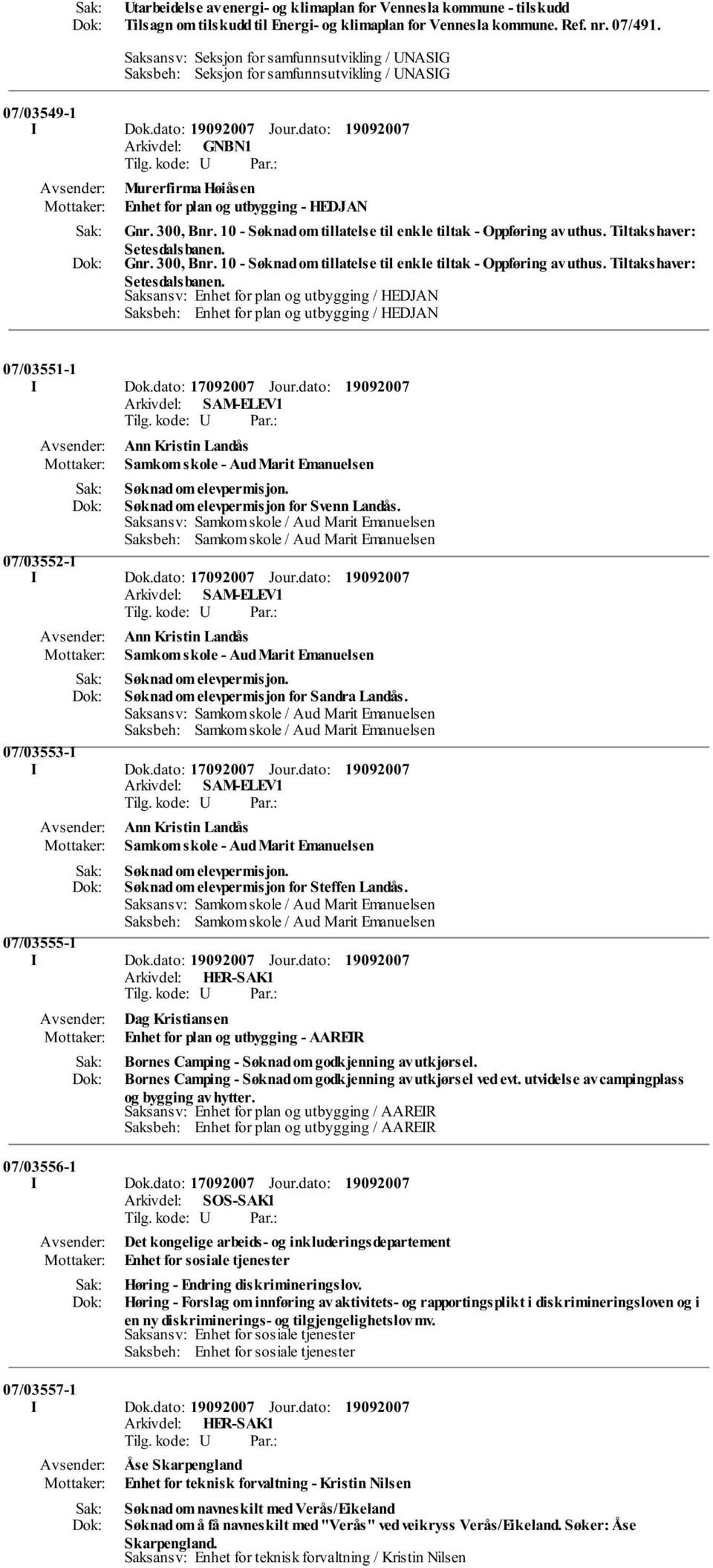 10 - Søknad om tillatelse til enkle tiltak - Oppføring av uthus. Tiltakshaver: Setesdalsbanen. Gnr. 300, Bnr. 10 - Søknad om tillatelse til enkle tiltak - Oppføring av uthus.