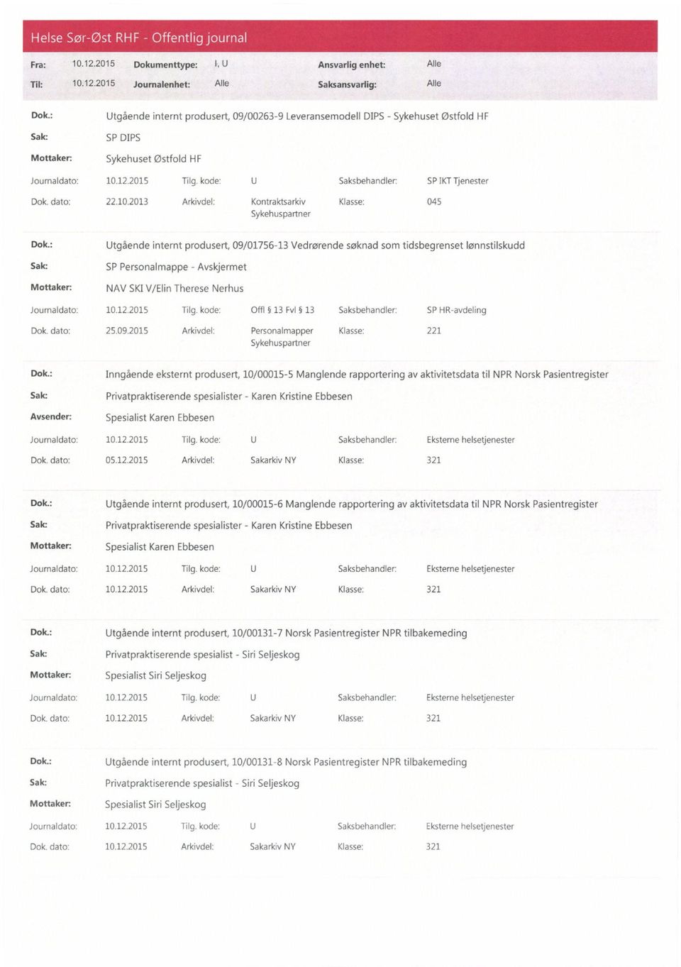 dato: 22.10.2013 Arkivdel: Kontraktsarkiv Klasse: 045 Sykehuspartner Dok.