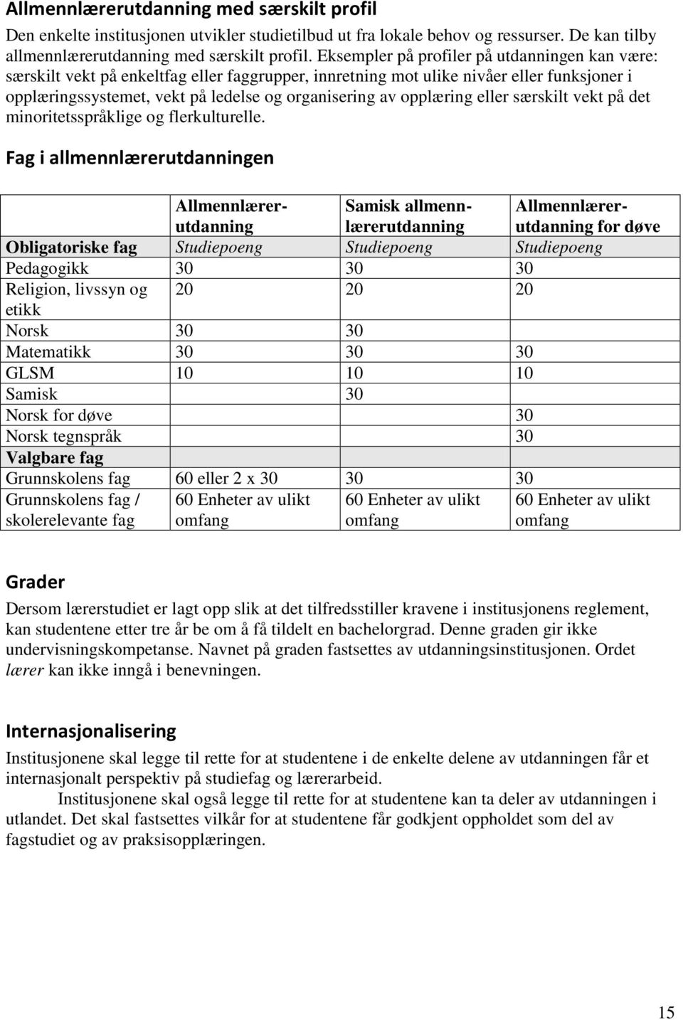 opplæring eller særskilt vekt på det minoritetsspråklige og flerkulturelle.