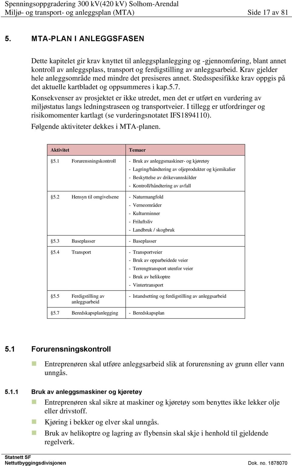 Krav gjelder hele anleggsområde med mindre det presiseres annet. Stedsspesifikke krav oppgis på det aktuelle kartbladet og oppsummeres i kap.5.7.