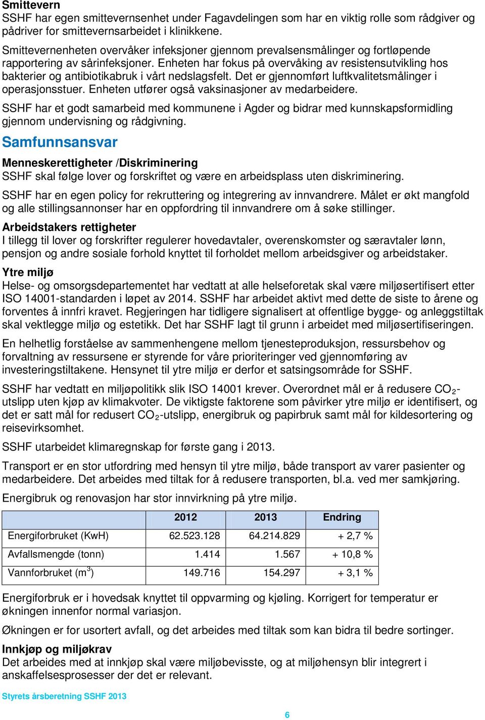 Enheten har fokus på overvåking av resistensutvikling hos bakterier og antibiotikabruk i vårt nedslagsfelt. Det er gjennomført luftkvalitetsmålinger i operasjonsstuer.