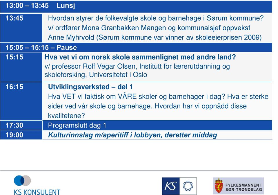 norsk skole sammenlignet med andre land?