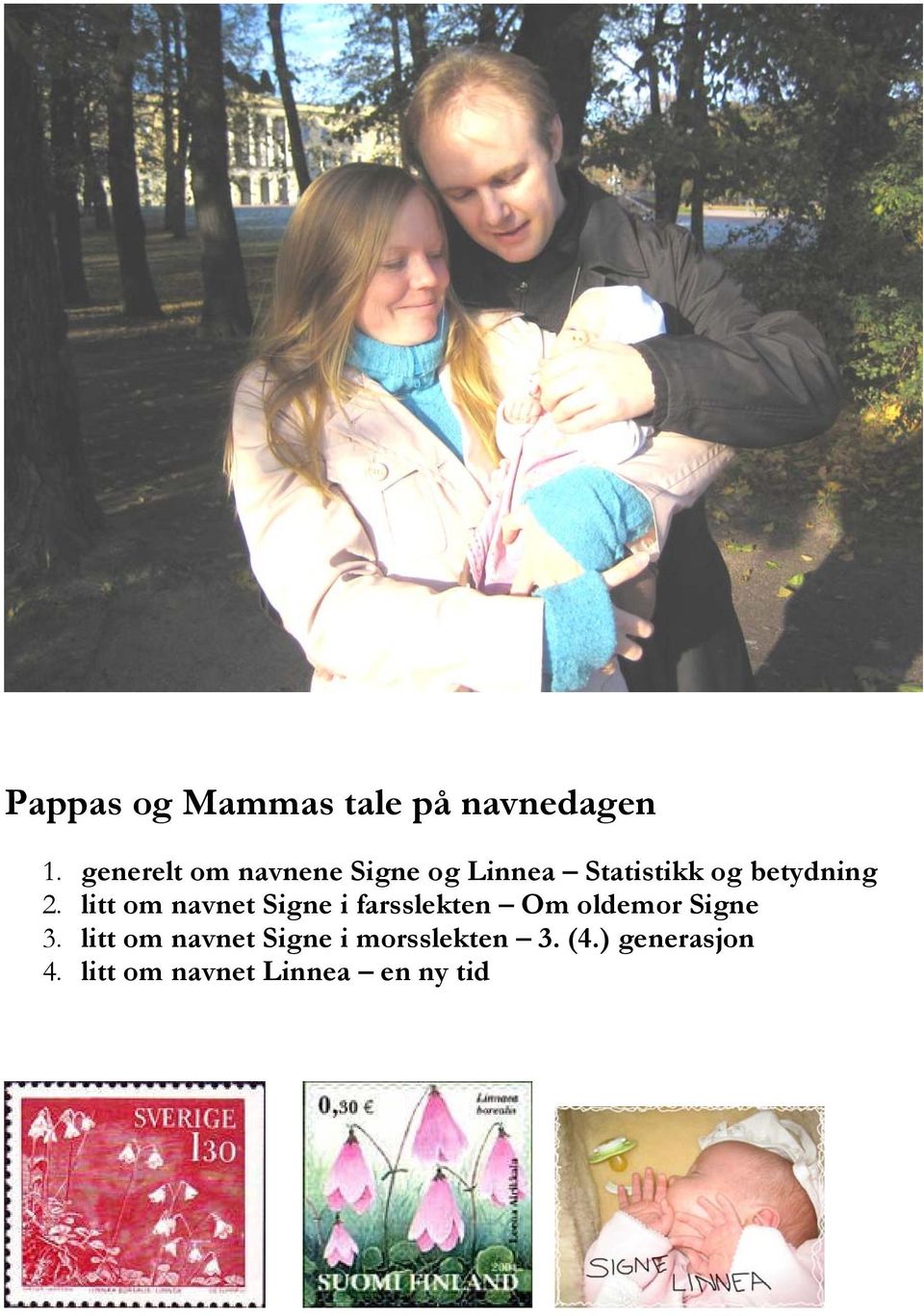 litt om navnet Signe i farsslekten Om oldemor Signe 3.