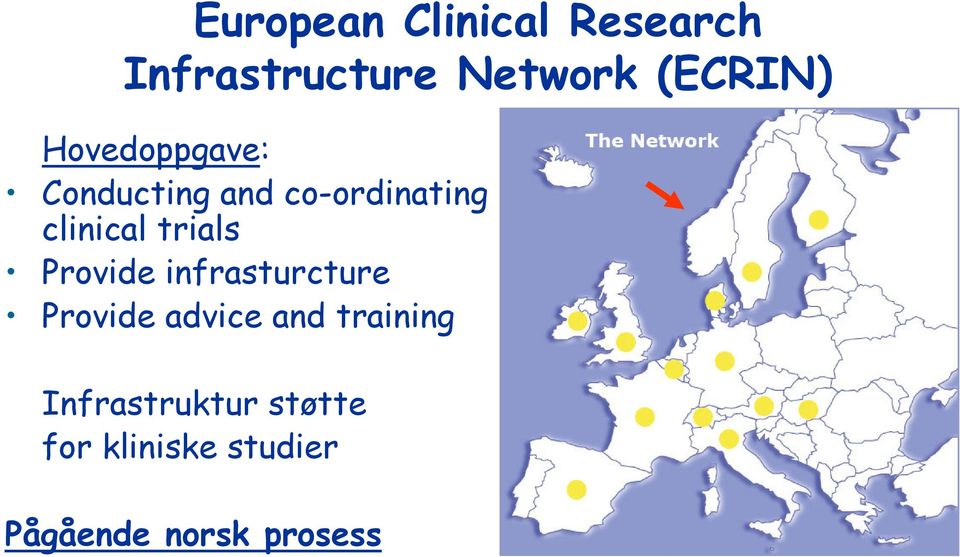 trials Provide infrasturcture Provide advice and training