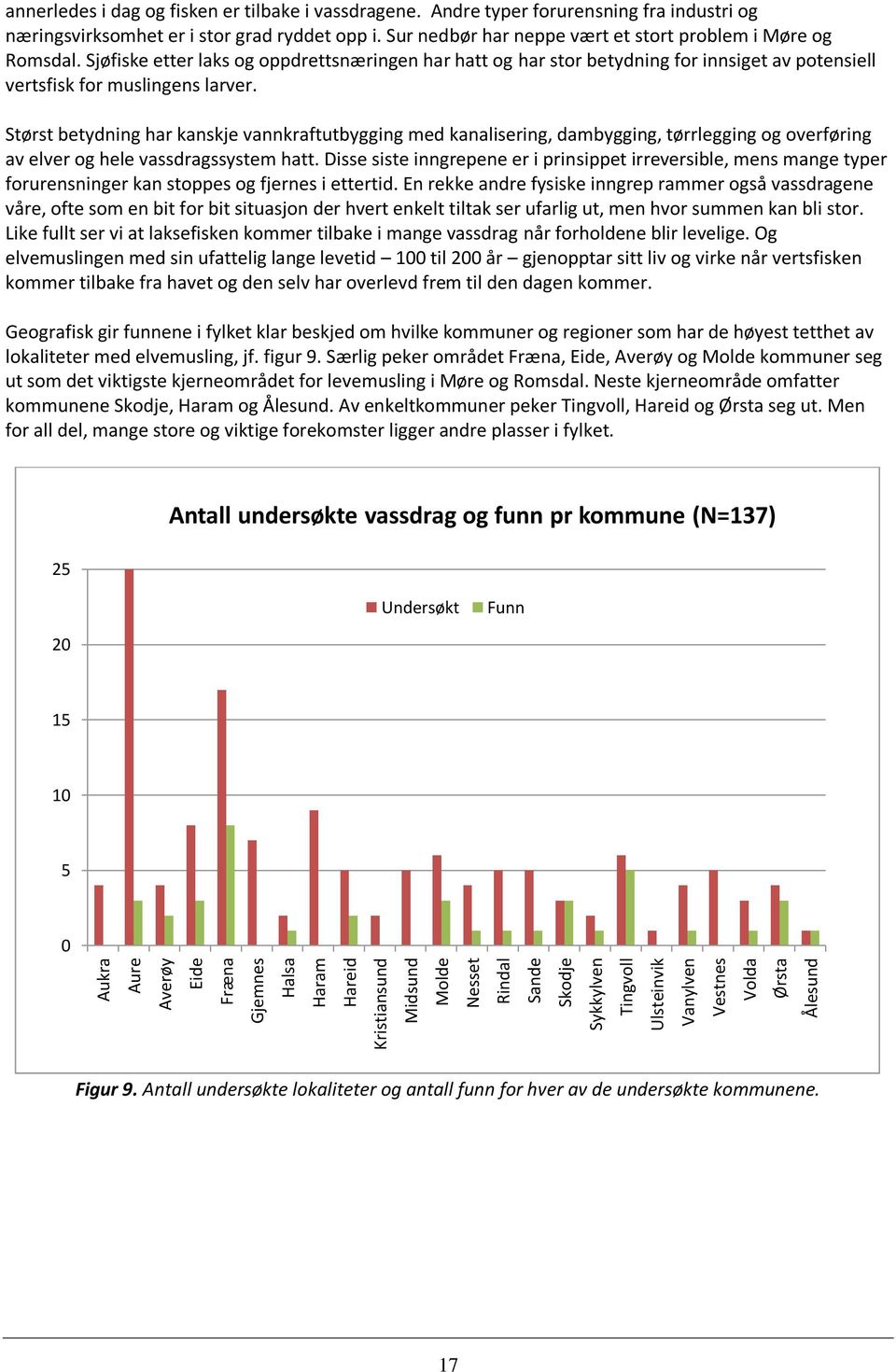 Sjøfiske etter laks og oppdrettsnæringen har hatt og har stor betydning for innsiget av potensiell vertsfisk for muslingens larver.