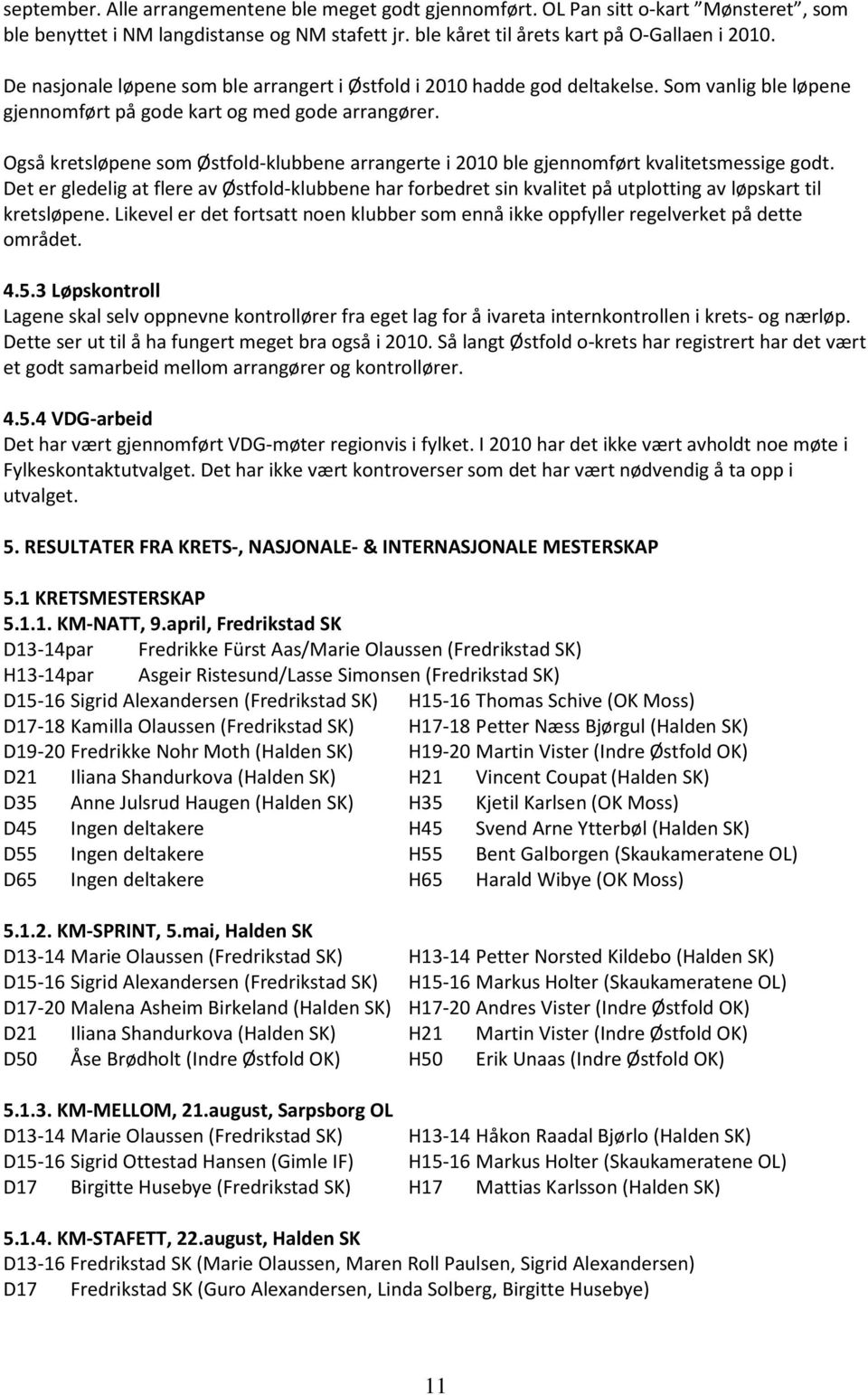 Også kretsløpene som Østfold-klubbene arrangerte i 2010 ble gjennomført kvalitetsmessige godt.