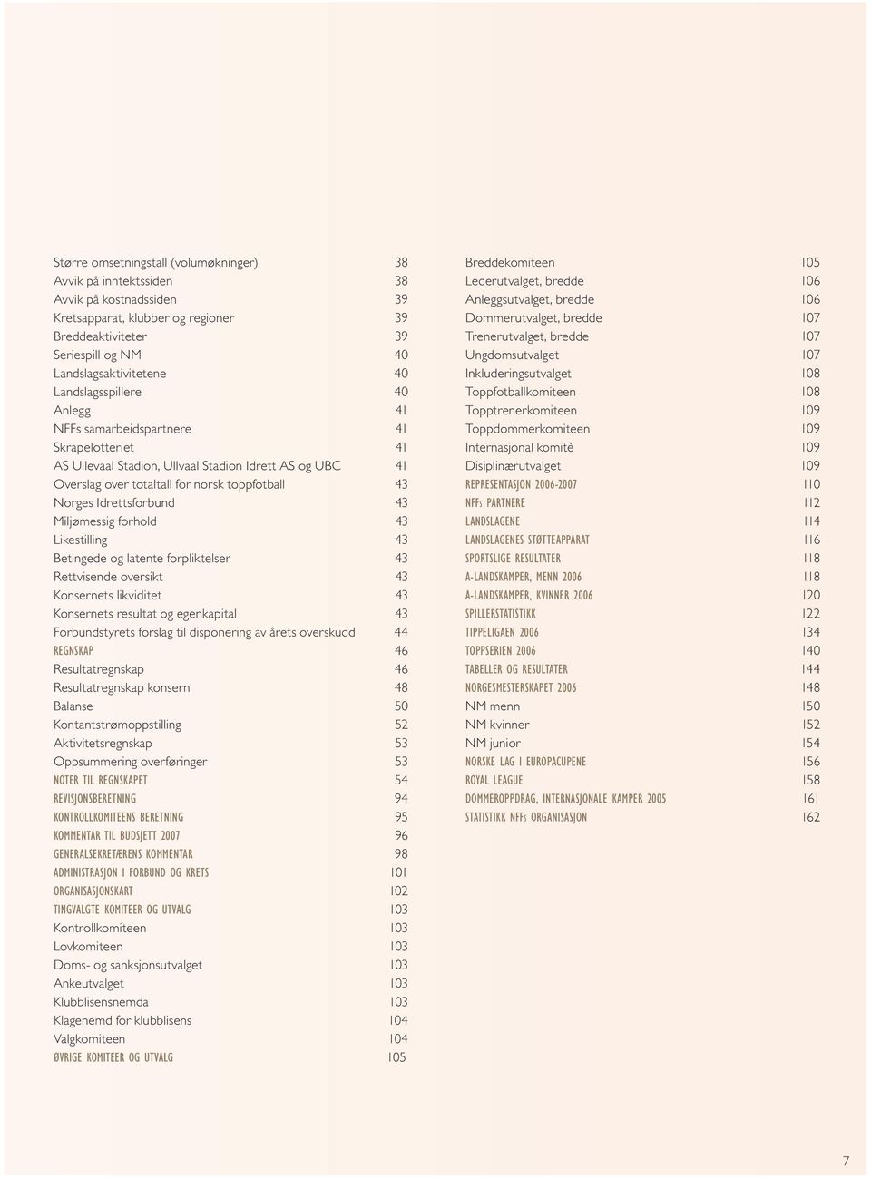 Idrettsforbund 43 Miljømessig forhold 43 Likestilling 43 Betingede og latente forpliktelser 43 Rettvisende oversikt 43 Konsernets likviditet 43 Konsernets resultat og egenkapital 43 Forbundstyrets