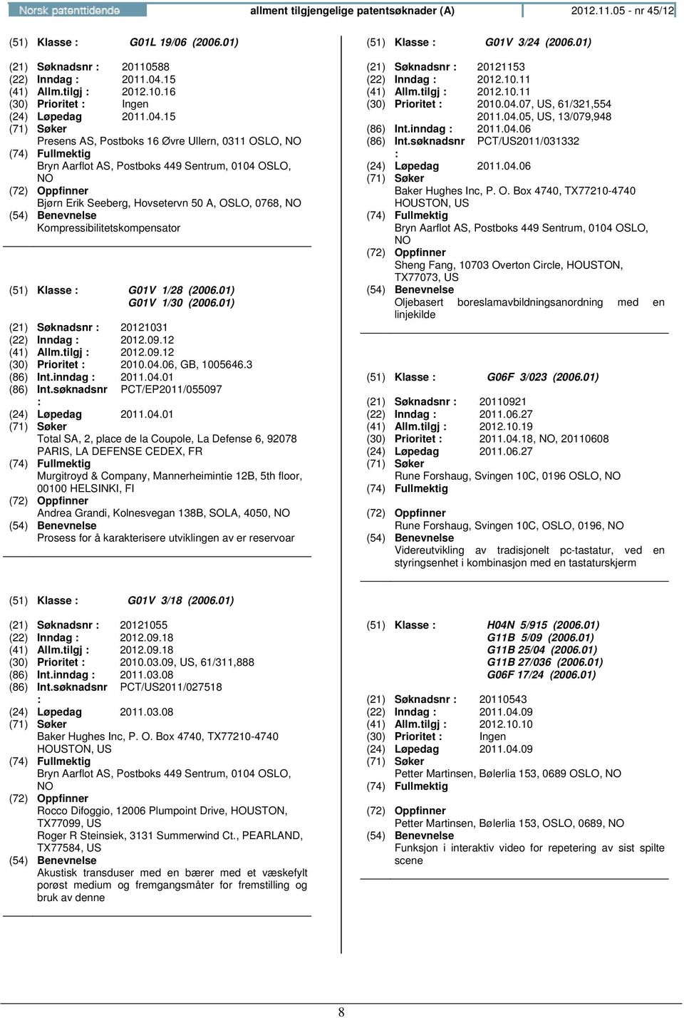 G01V 1/28 (2006.01) G01V 1/30 (2006.01) (21) Søknadsnr : 20121031 (22) Inndag : 2012.09.12 (41) Allm.tilgj : 2012.09.12 (30) Prioritet : 2010.04.06, GB, 1005646.3 (86) Int.inndag : 2011.04.01 (86) Int.