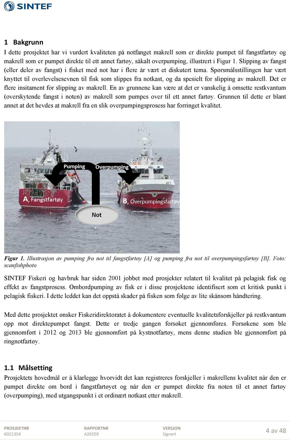 Spørsmålsstillingen har vært knyttet til overlevelsesevnen til fisk som slippes fra notkast, og da spesielt for slipping av makrell. Det er flere insitament for slipping av makrell.