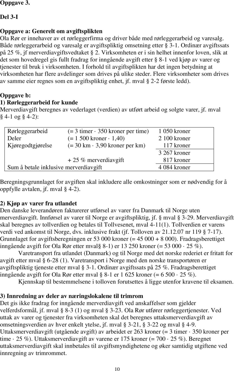 Virksomheten er i sin helhet innenfor loven, slik at det som hovedregel gis fullt fradrag for inngående avgift etter 8-1 ved kjøp av varer og tjenester til bruk i virksomheten.