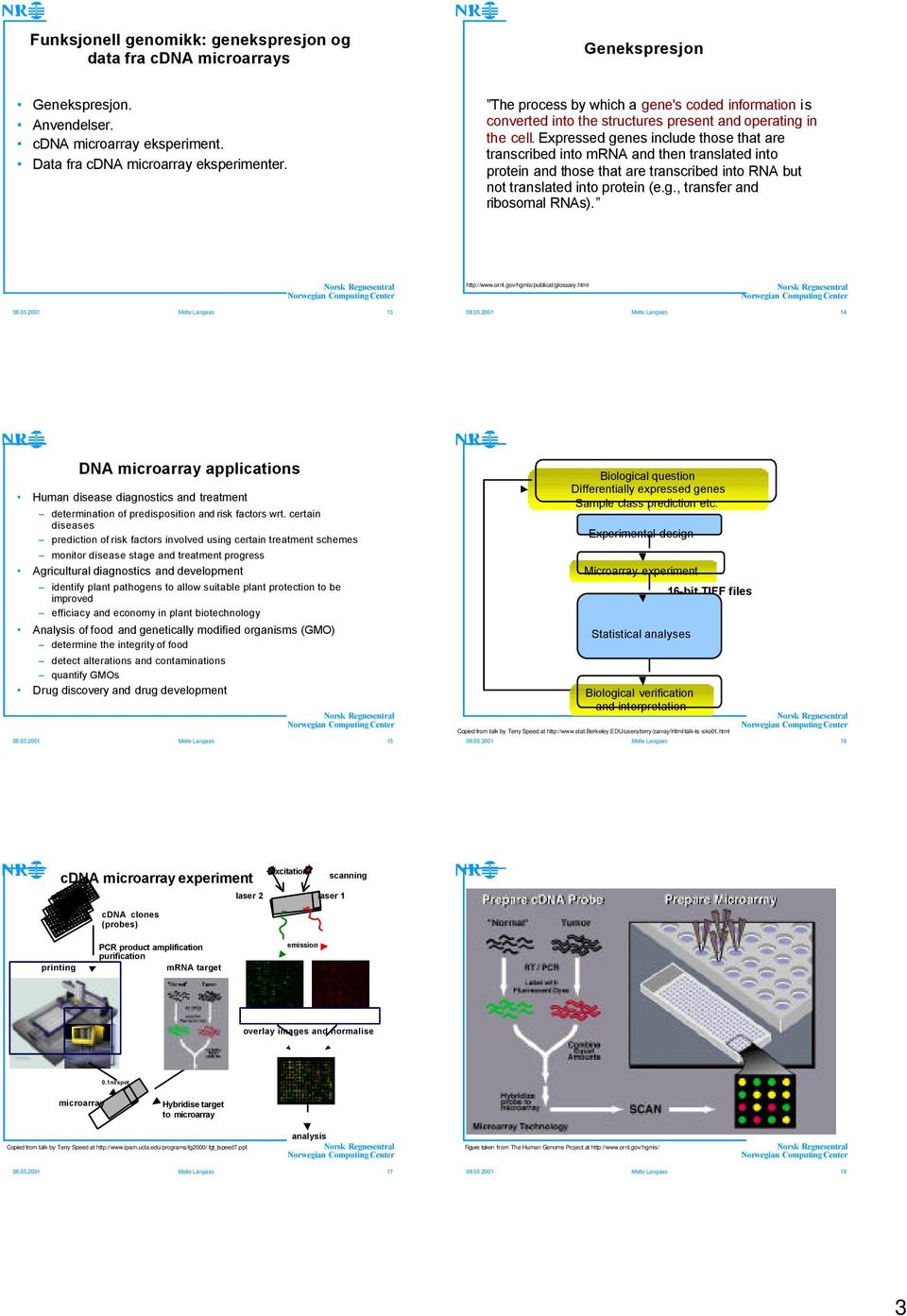 Expressed genes include those that are transcribed into mrna and then translated into protein and those that are transcribed into RNA but not translated into protein (e.g., transfer and ribosomal RNAs).