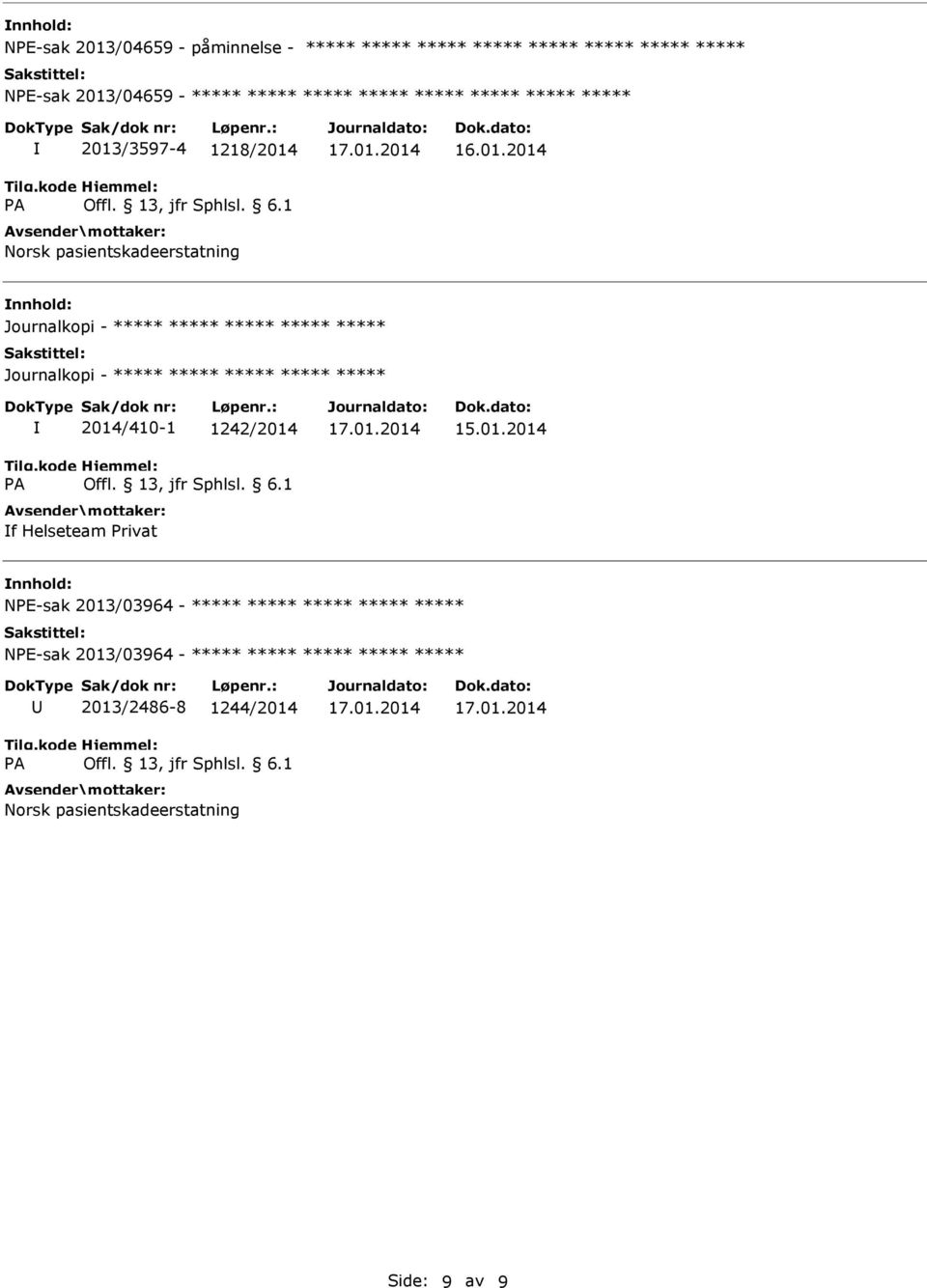 2014/410-1 1242/2014 f Helseteam Privat NPE-sak