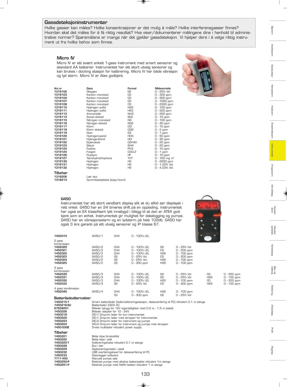 Vi hjelper dere i å velge riktig instrument ut fra hvilke behov som finnes. Micro IV Micro IV er ett svært enkelt 1-gass instrument med smart sensorer og standard AA batterier.