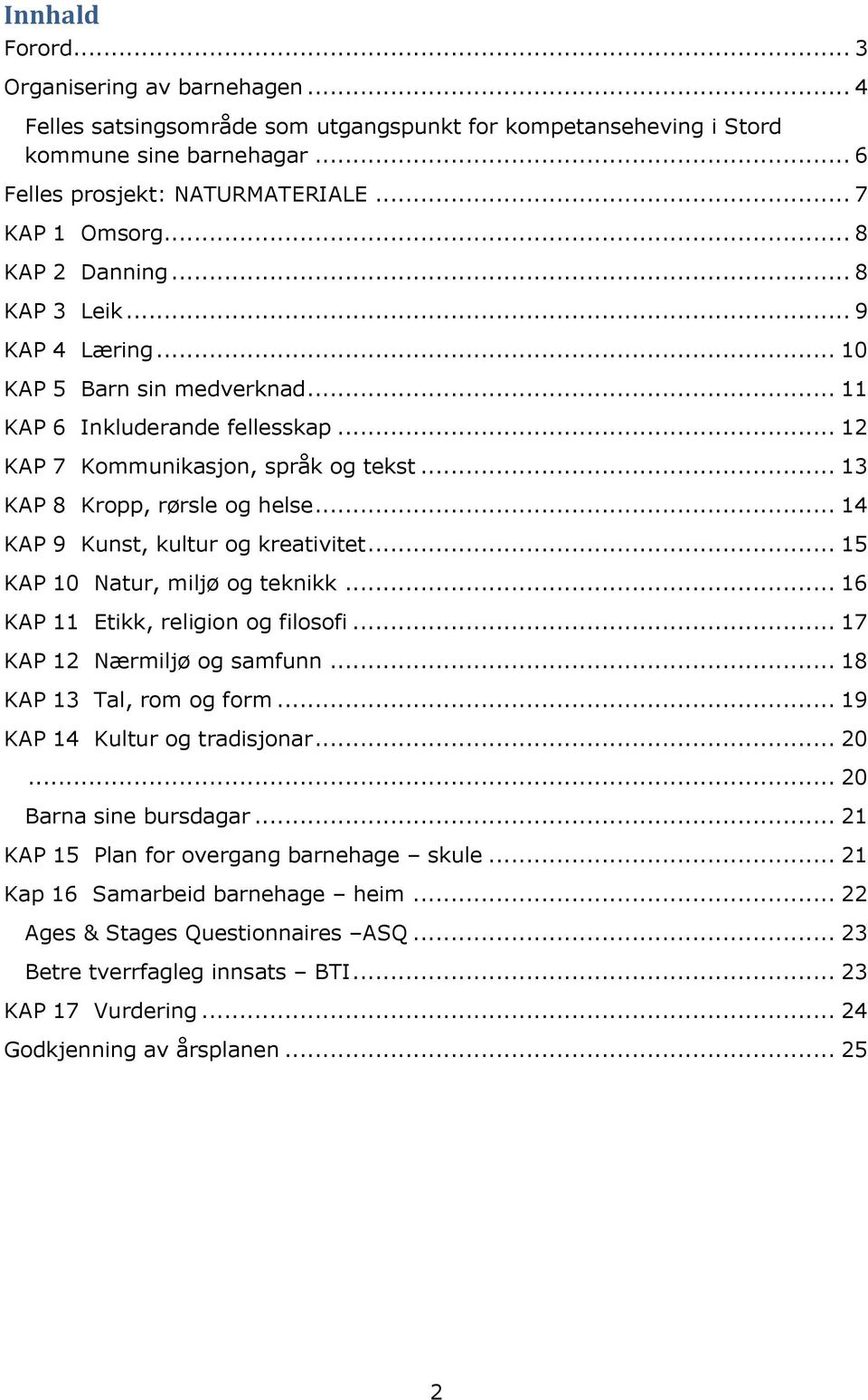 .. 14 KAP 9 Kunst, kultur g kreativitet... 15 KAP 10 Natur, miljø g teknikk... 16 KAP 11 Etikk, religin g filsfi... 17 KAP 12 Nærmiljø g samfunn... 18 KAP 13 Tal, rm g frm.