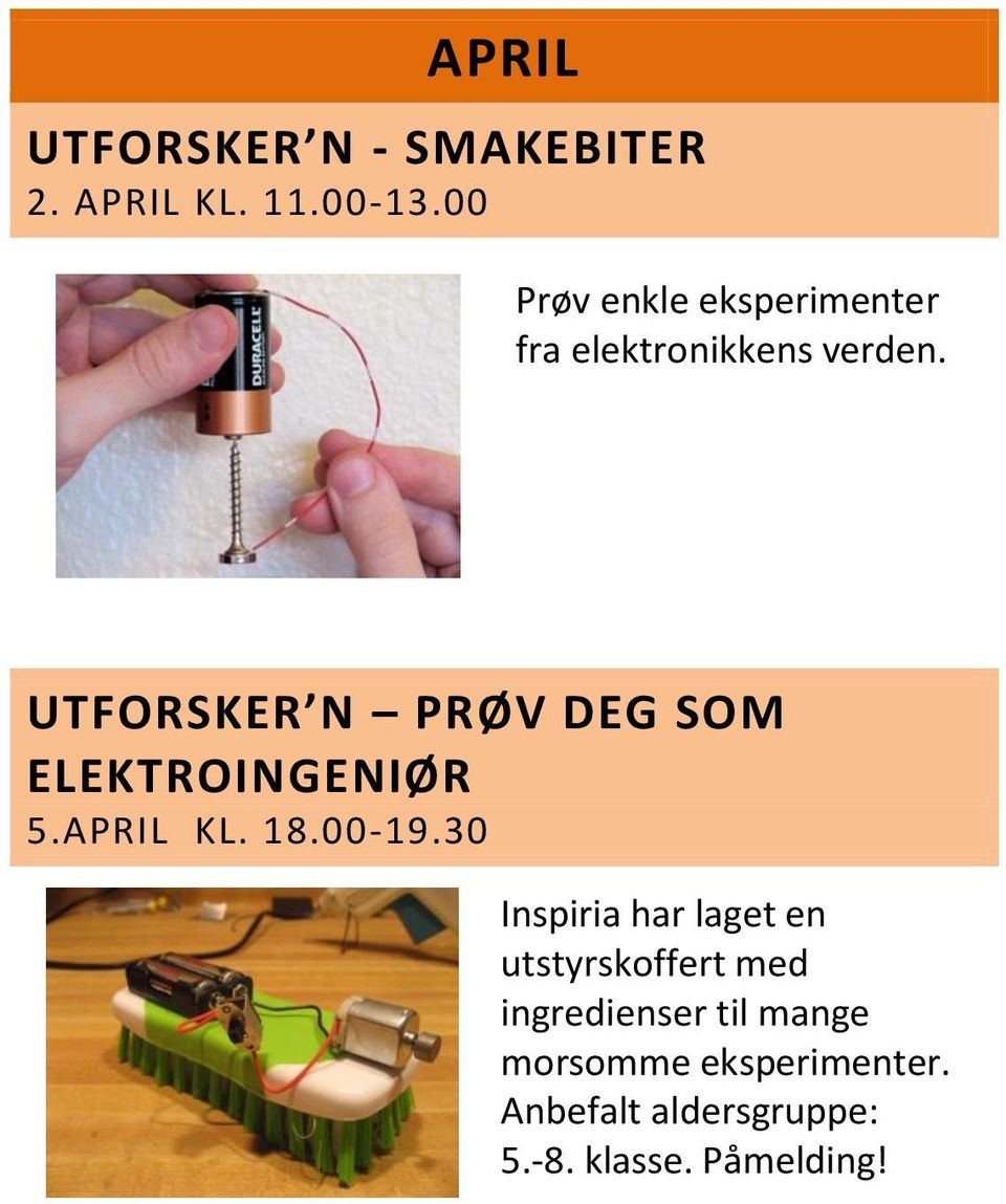 UTFORSKER N PRØV DEG SOM ELEKTROINGENIØR 5.APRIL KL. 18.00-19.