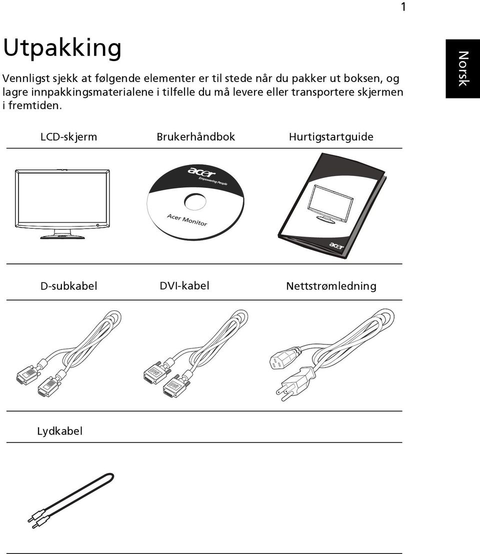 må levere eller transportere skjermen i fremtiden.