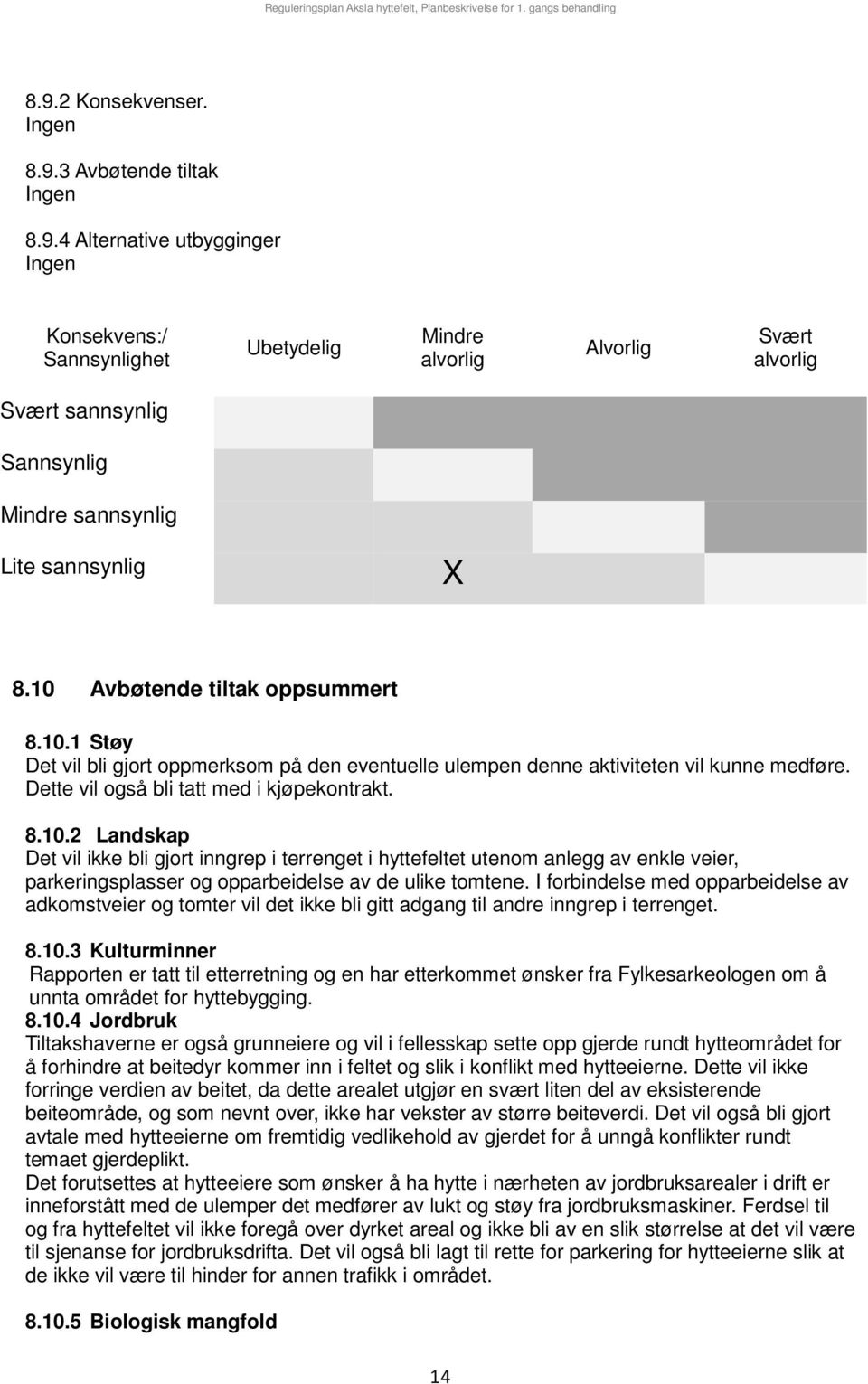 2 Landskap Det vil ikke bli gjort inngrep i terrenget i hyttefeltet utenom anlegg av enkle veier, parkeringsplasser og opparbeidelse av de ulike tomtene.