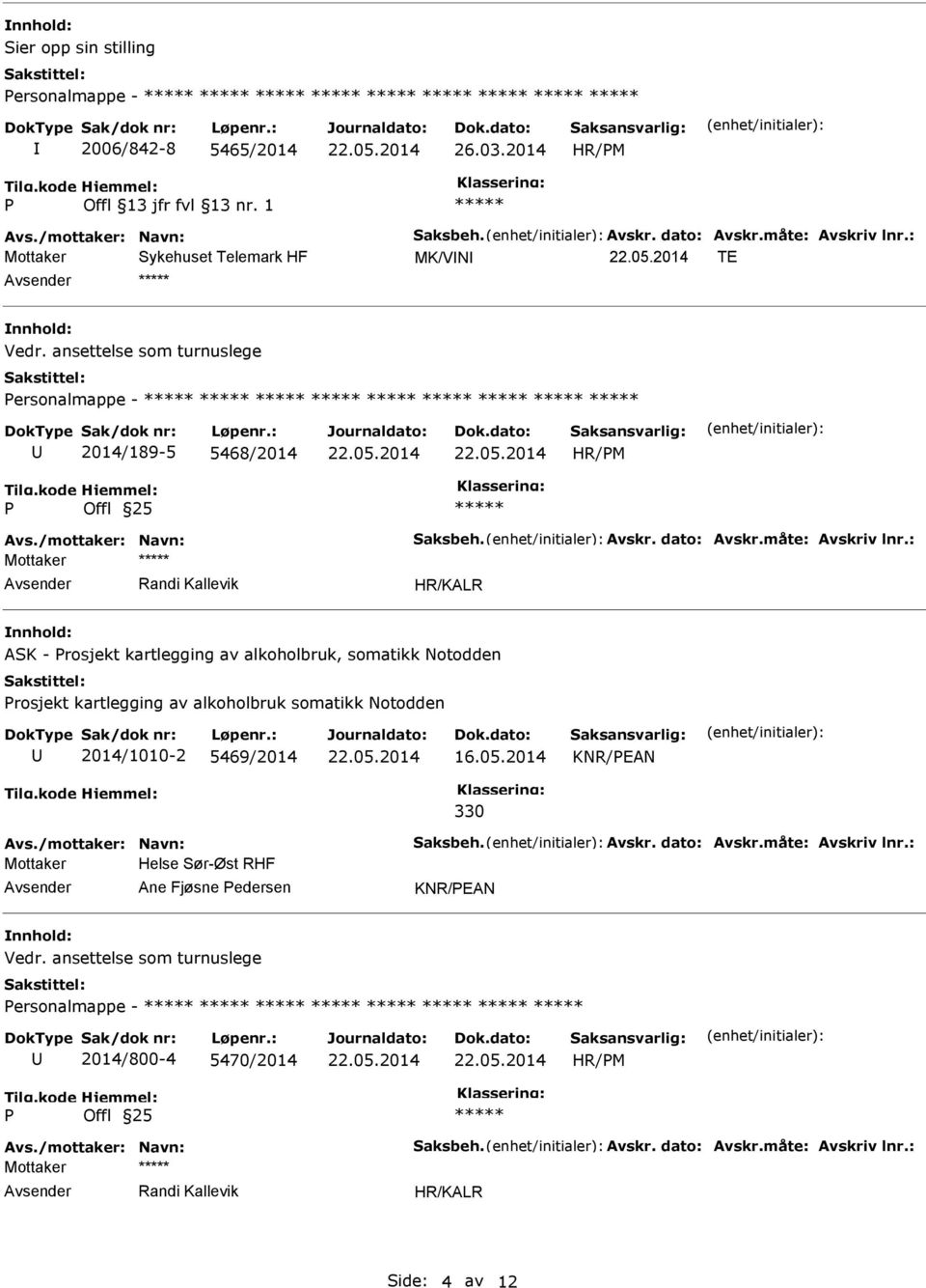 : ASK - rosjekt kartlegging av alkoholbruk, somatikk Notodden rosjekt kartlegging av alkoholbruk somatikk Notodden 2014/1010-2 5469/2014 16.05.2014 KNR/EAN 330 Avs.