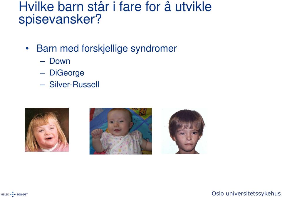 Barn med forskjellige